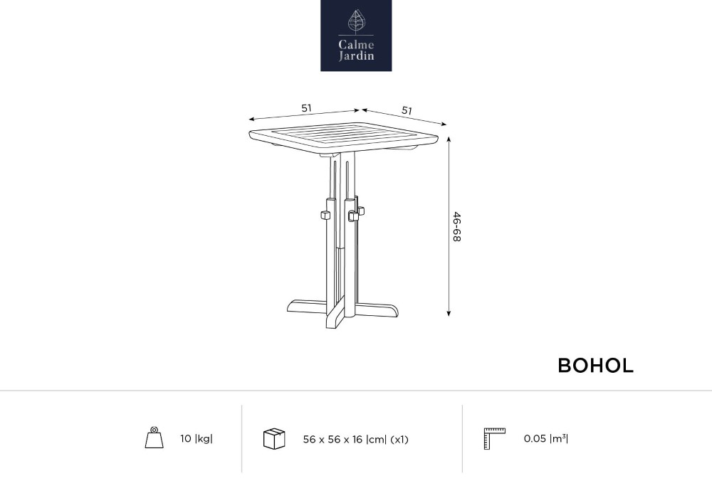 Calme-jardin.com - Bohol Outdoor adjustable table
